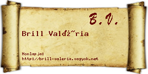 Brill Valéria névjegykártya