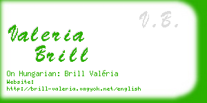 valeria brill business card